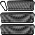 100 Pack 2" Spring Snap Hook Carabiners, M5 Galvanized Steel Black Small by SEUNGCH