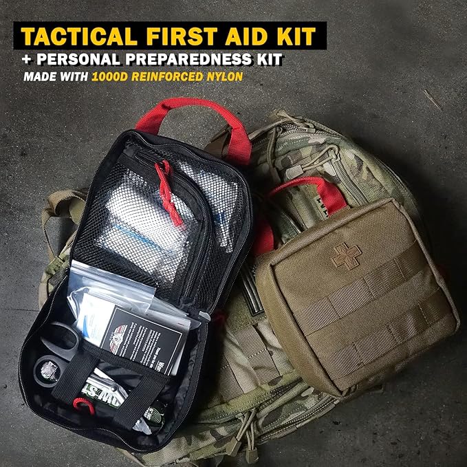 Everlit 180 Pieces Tactical First Aid Kit IFAK Molle EMT Pouch Outdoor Camping - Image 6