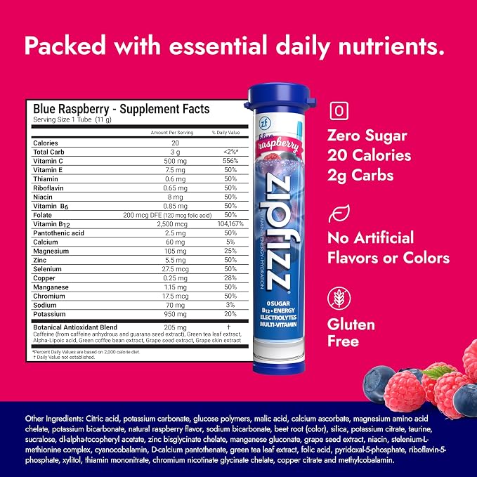 Zipfizz Daily Energy Drink Powder, 20 Pack | 3-in-1 Sustained Energy, Rapid - Image 6
