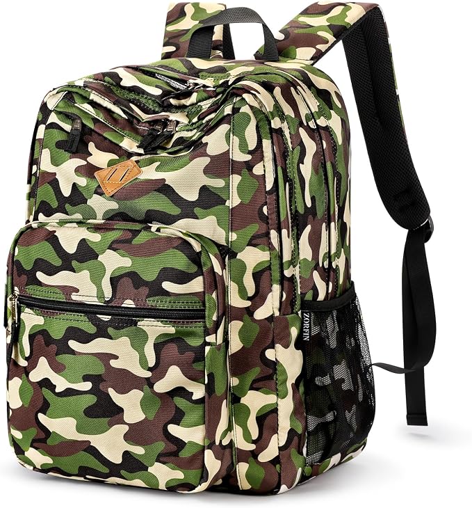 ZORFIN 26L Backpack for College, and Travel: Water Resistant Bookbag by ZORFIN-SimpleYetChic