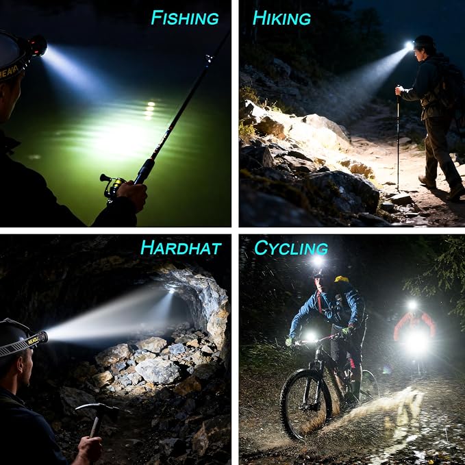 Headlamp Rechargeable 5000 High Lumen: Super Bright LED Head Lamp - Image 8