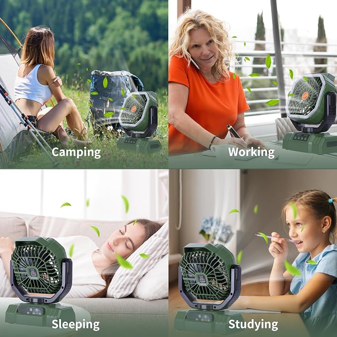 AVV 20000mAh High Speed Portable Camping Rechargeable Fan - Image 7