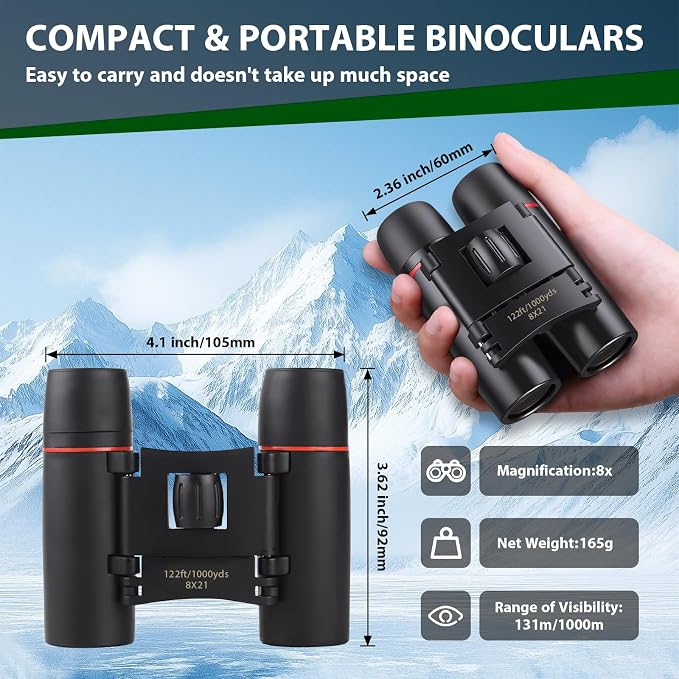 Binoculars for Adults and Kids, High Powered Portable & Compact Binoculars - Image 2