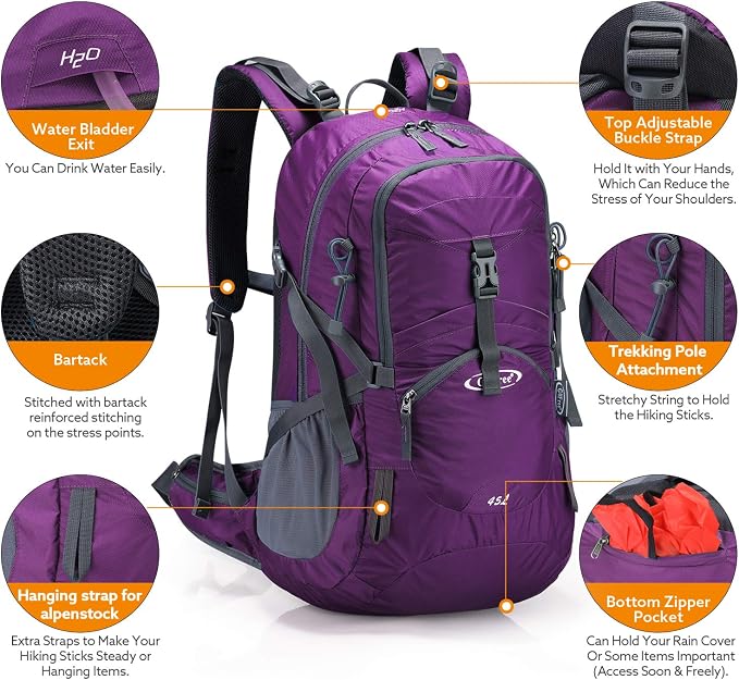 G4Free 45L Hiking Backpacks - Image 3