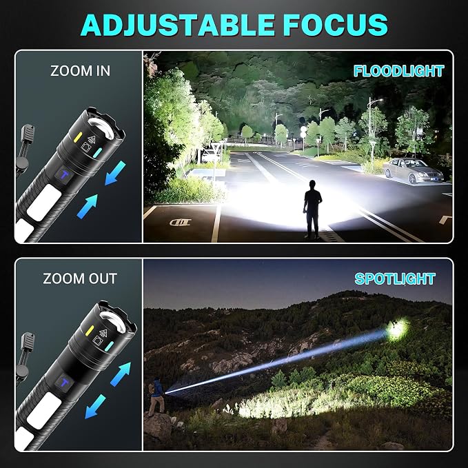 Rechargeable Flashlights 990, 000 High Lumens, Super Bright Flash Light Long - Image 5