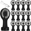 Woanger 12 Pcs Mini Handheld Fan Bulk 3 Speed USB Electric Battery Operated by Woanger