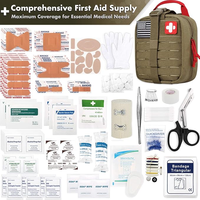 Everlit Survival Upgraded Survival First Aid Kit Emergency Gear Trauma Kit - Image 3