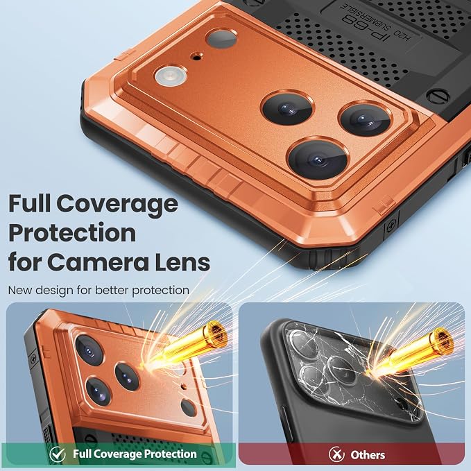 Mitywah Waterproof Case for iPhone 17 Pro Max, Rugged Metal Case - Image 6