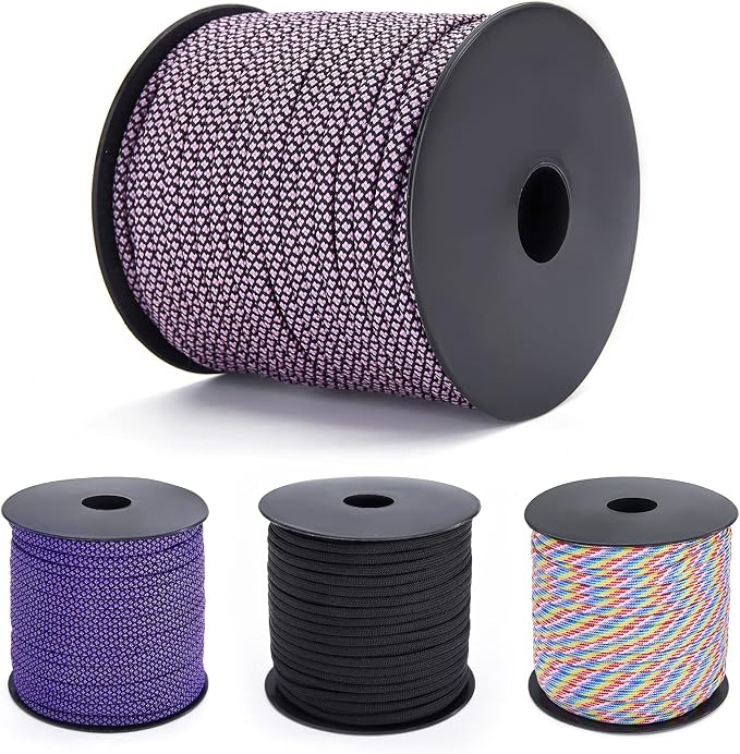 MOOCY Diamond Pattern Paracord 550, 5/32 in x 164 ft, 7 Inner Strands/Parachute - Image 9
