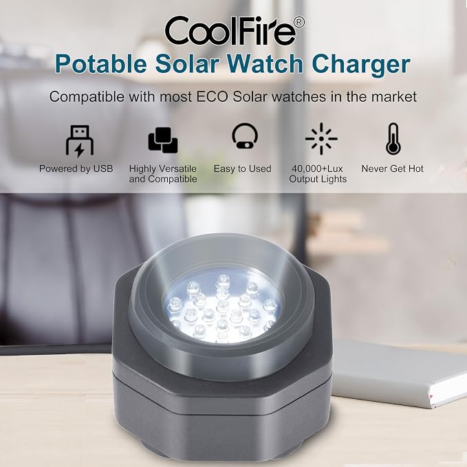 CoolFire - USB-C UV Free Solar Watch Fast Charger - Image 3