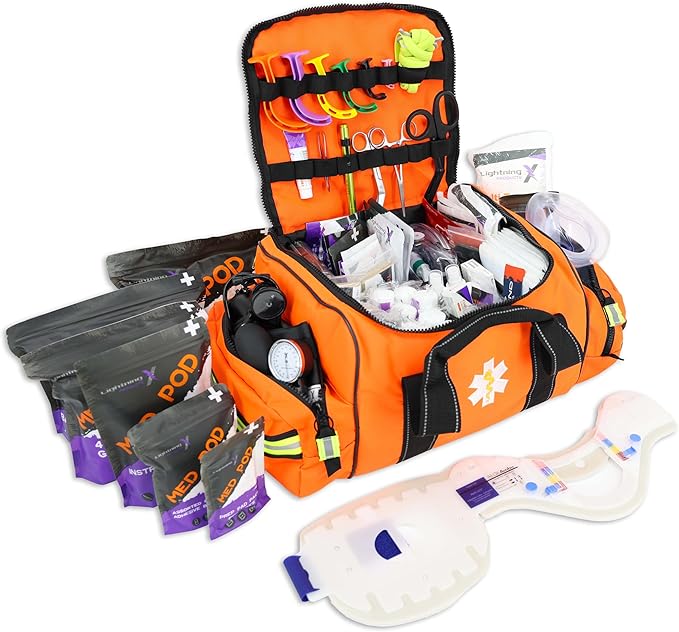 Lightning X Products Lightning X Pre-Stocked EMS/EMT Trauma Kit w/Large First by LightningXProducts