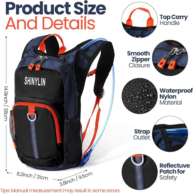 Shinylin 2 Pcs Kids Hydration Backpack - Image 2