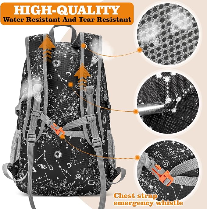 ZOMAKE Lightweight Packable Backpack 30L, Foldable Hiking Backpacks Water - Image 5