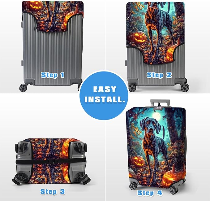 Luggage Cover Protector for 26-28 Inch Suitcases, TSA Approved Elastic Travel - Image 6