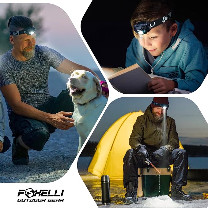 Foxelli USB‑C Rechargeable LED Headlamp – Ultra‑Light 2.4 oz & - Image 5