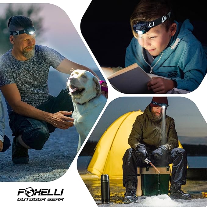 Foxelli USB‑C Rechargeable LED Headlamp – Ultra‑Light 2.4 oz & - Image 5