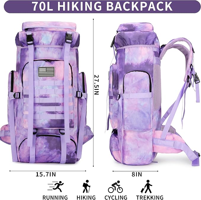 Hiking Backpack for Men 70L/100L Camping Backpack Military Rucksack Molle 3 - Image 2