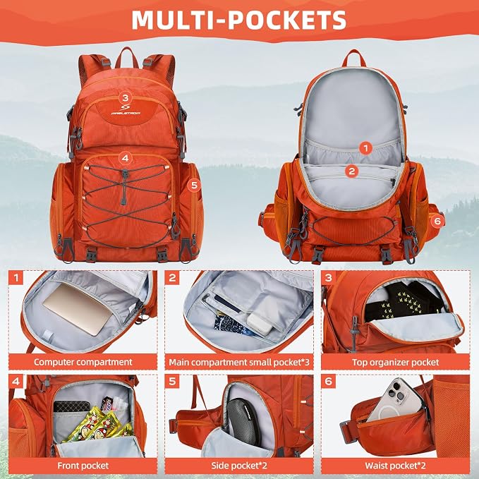 Maelstrom Hiking Backpack, 40L Waterproof Camping Daypack - Image 4