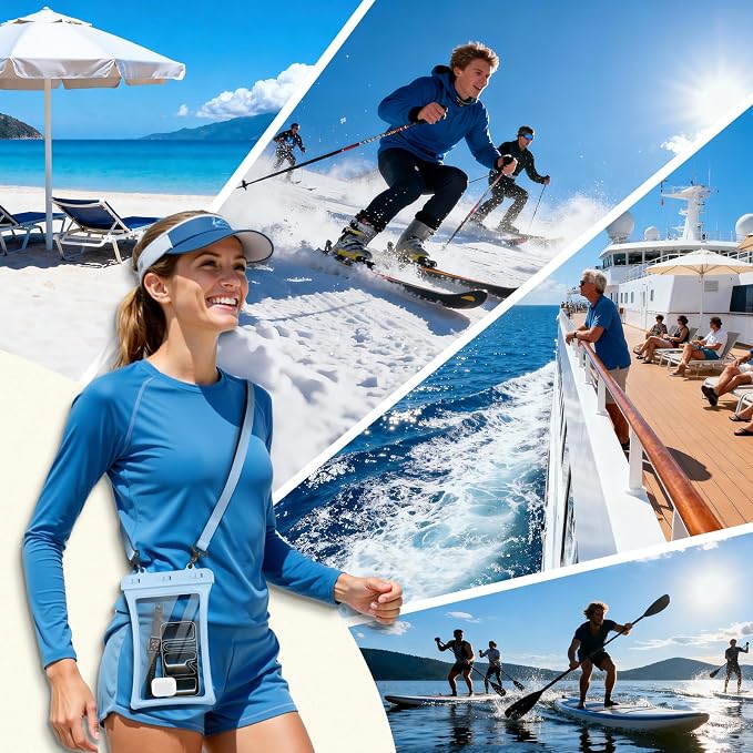 CACOE [Floatable Floating Universal IPX8 Waterproof Phone case 2 Pack-Up to - Image 7