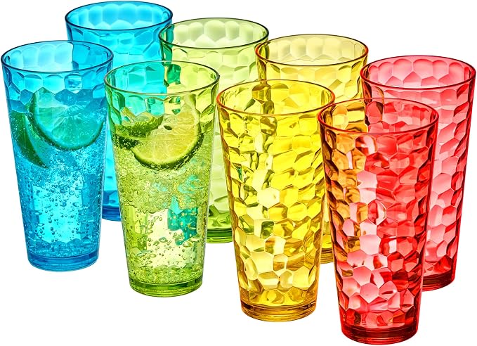 Amazing Abby - Iceberg - 24-Ounce Plastic Tumblers, Mixed-Color High-Balls by AmazingAbby
