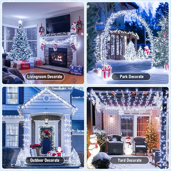 JMEXSUSS White Christmas Lights - Image 7