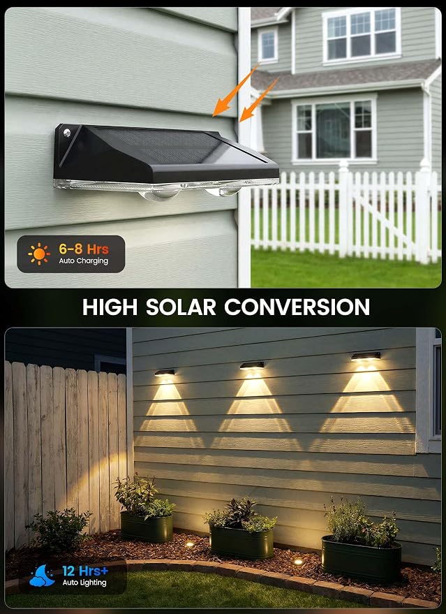 Brightown 12 Pack Solar Lights Outdoor Waterproof, Color Changing Solar Fence - Image 3