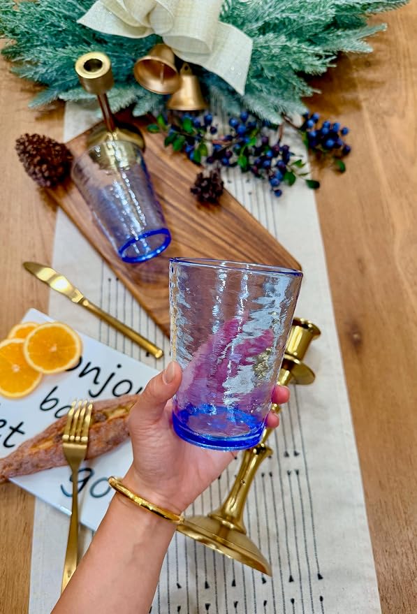 KLIFA- RIPPLE- 16 ounce, Acrylic Tumbler Drinking Glasses Cups, Stackable - Image 2
