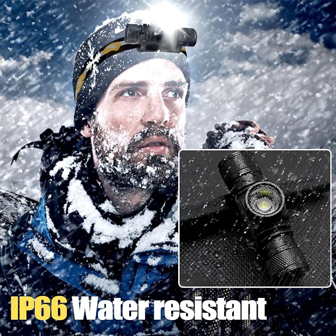 Headlamp Rechargeable, 1200 Lumen Zoomable LED Head Lamp - Image 8