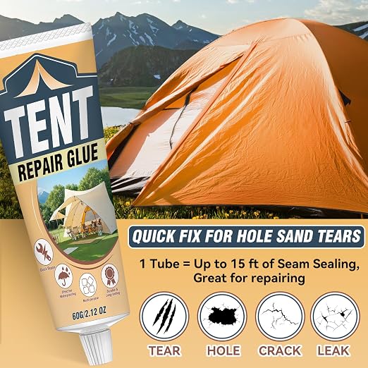 Tent Repair Glue Seam Sealer, Waterproof Flexible Tent Repair Kit, Tent Seam - Image 4