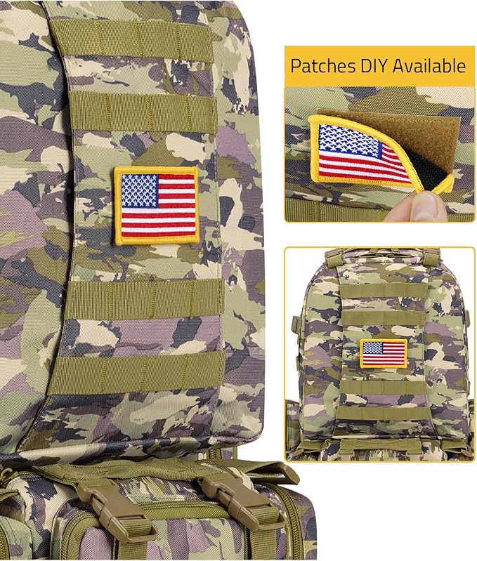 CVLIFE Tactical Backpack Military Army Rucksack 60L Large Assault Pack - Image 3