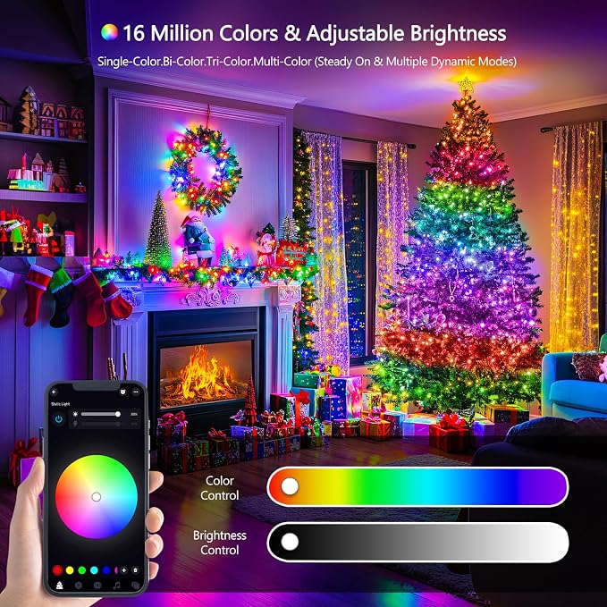 JMEXSUSS 200 LED RGB String Light 66ft Outdoor Indoor, Color Change Christmas - Image 5