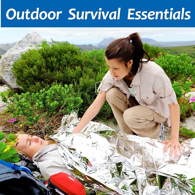 8 Pcs Emergency Mylar Thermal Blanket, High Reflectivity Survival Blanket - Image 3