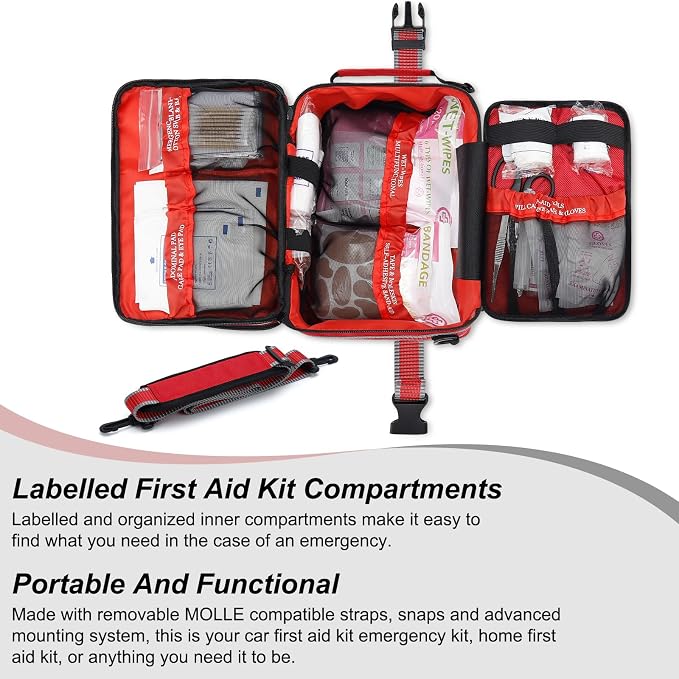 GEVOKE Professional 500 Piece Emergency First Aid Kit - Image 4