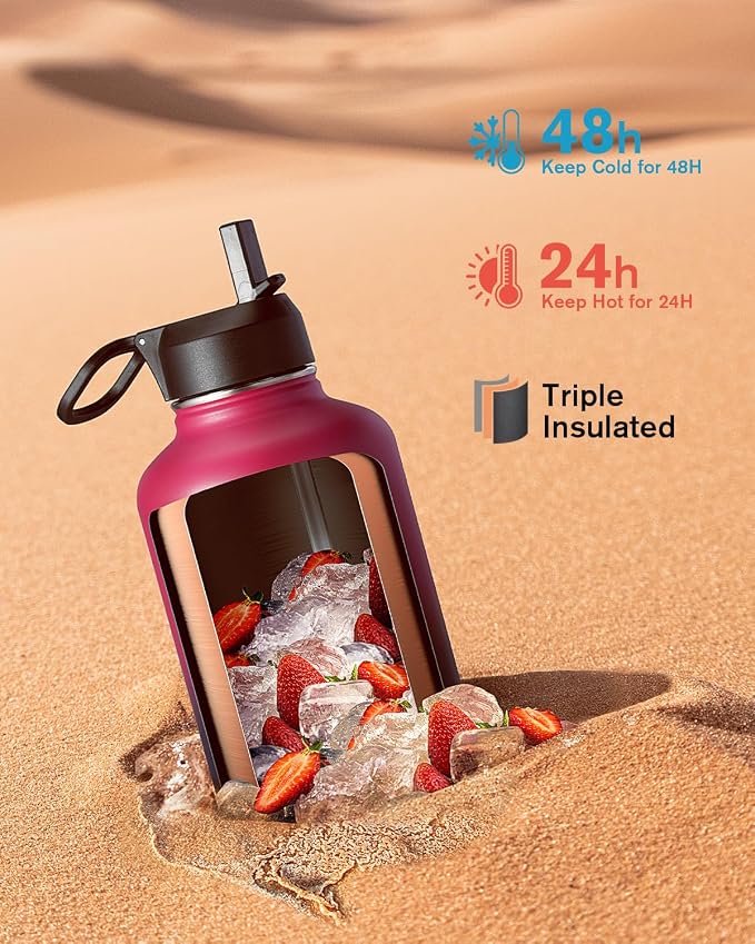 Half Gallon Water Bottle Insulated - Image 2