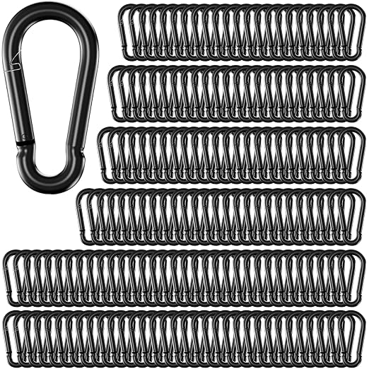 200 Pack 2.36" Heavy Duty Snap Hook Carabiners by SEUNGCH