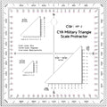 Zonon 5 Inch Military Map Protractor Military Style Utm/mgrs Coordinate Scale by Zonon