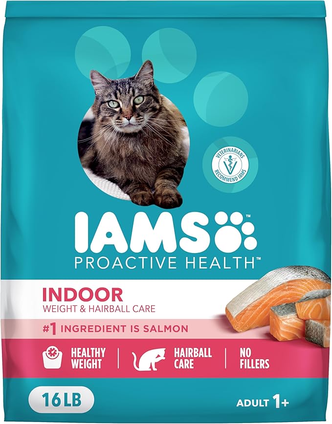 IAMS Proactive Health Dry Cat Food, Indoor Weight and Hairball Care Cat Food by IAMS