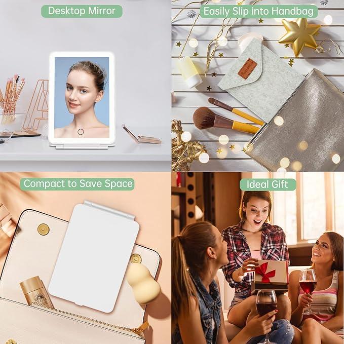 FUNTOUCH Rechargeable Travel Makeup Vanity Mirror - Image 7