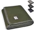Military Style Wool Blanket – Cushioned, Breathable, Warm & Washable – by GREENCOZY