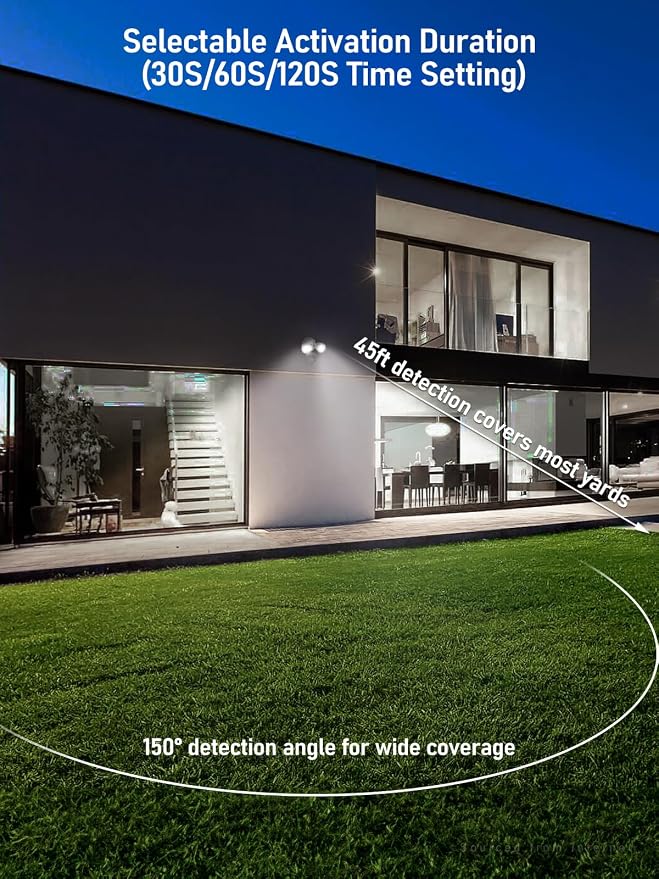 LEONLITE 25W LED Security Light Outdoor Motion Sensor, Motion Flood Lights - Image 3