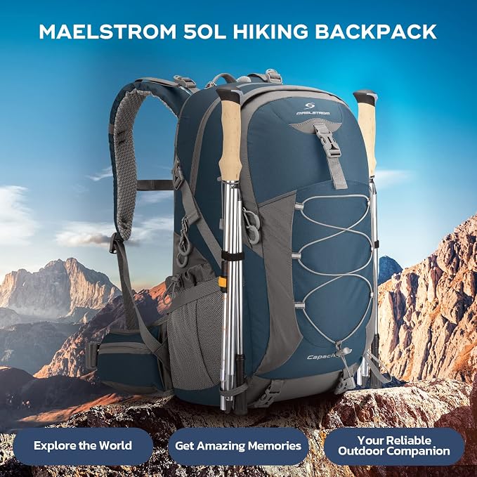 Maelstrom Hiking Backpack, Camping Backpack, 50L Waterproof Hiking Daypack - Image 7