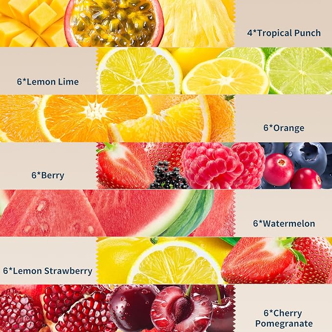 Electrolytes Powder Packets Sugar Free Hydration Packets, 7 Flavors Liquid - Image 9