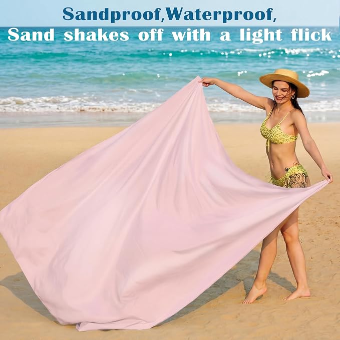 Famstar Beach Blanket Oversized Extra Large 78" X 81", Waterproof Sandproof - Image 5