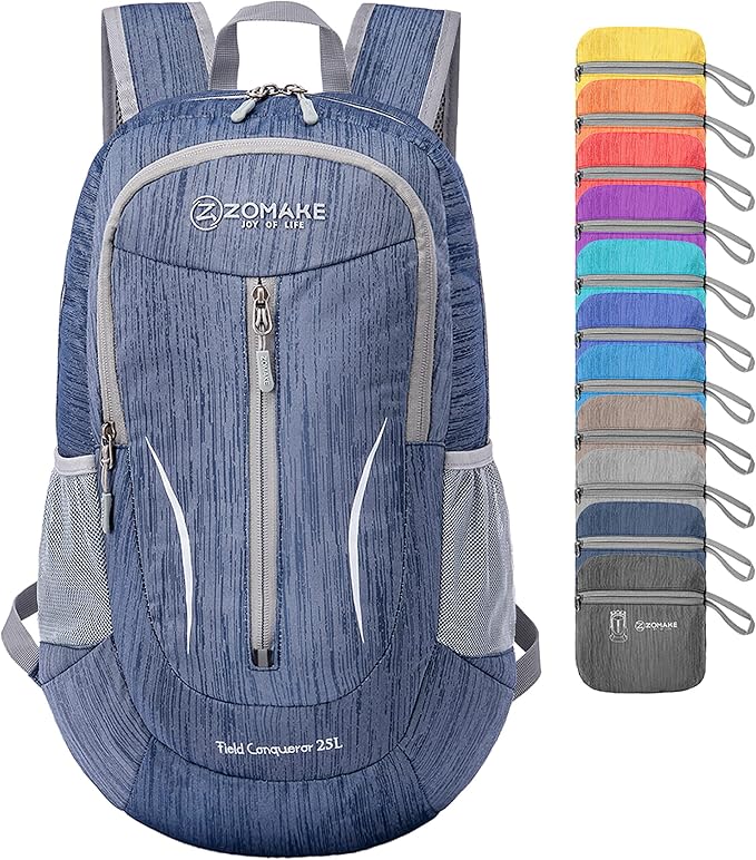 ZOMAKE 25L Ultra Lightweight Packable Backpack, Foldable Hiking Backpacks Water by ZOMAKE