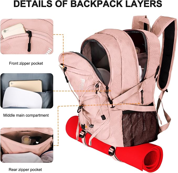 Goloni 45L Hiking Backpack Lightweight Foldable, Waterproof Camping Backpack - Image 6