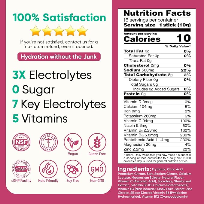 Venture Pal Sugar Free Electrolytes Powder Packets - Image 7