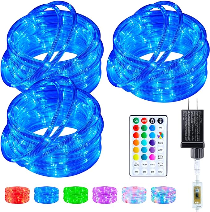 Color Changing Rope Lights Outdoor - 99ft 300 LED Outdoor String Lights by Minetom
