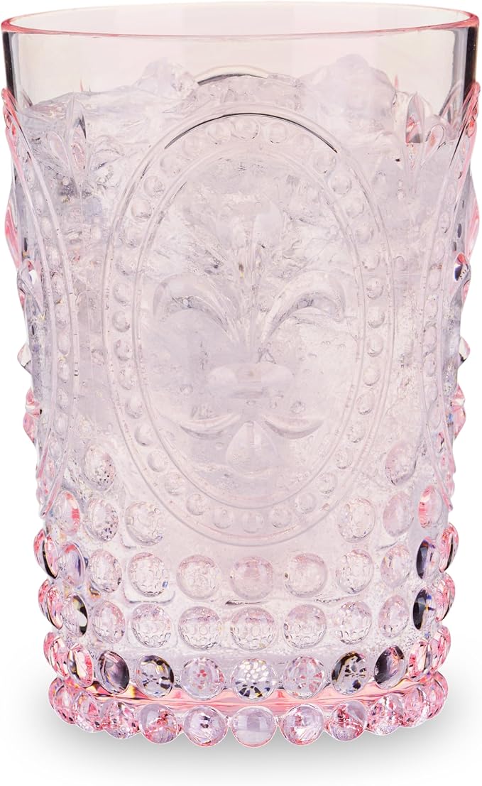 Twine Embossed Acrylic Colorful Drinking Glasses, Durable Shatterproof Tumblers - Image 14