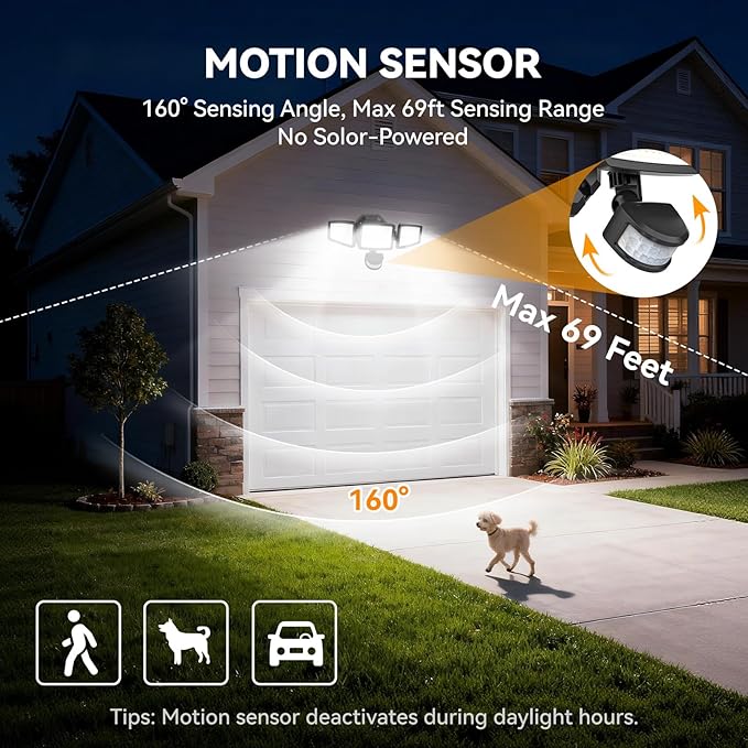 LED Security Lights Motion Sensor Light Outdoor, Waterproof, Flood Light - Image 3
