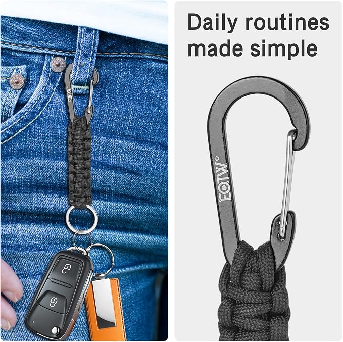 EOTW Paracord Keychain for Men Women Paracord Carabiner Backpack Keychain - Image 4